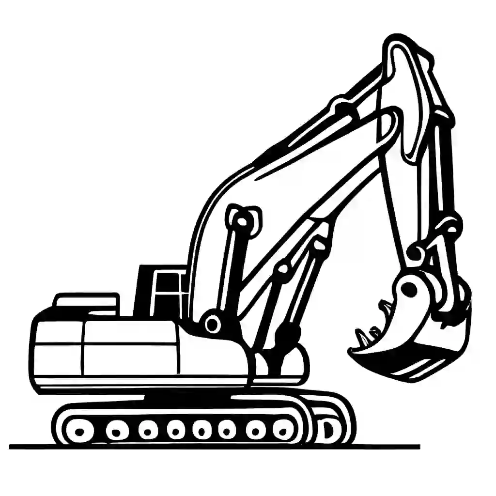 Backhoes coloring pages